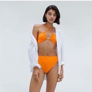 Everlane Orange High Waisted Bikini